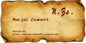 Marjai Zsanett névjegykártya